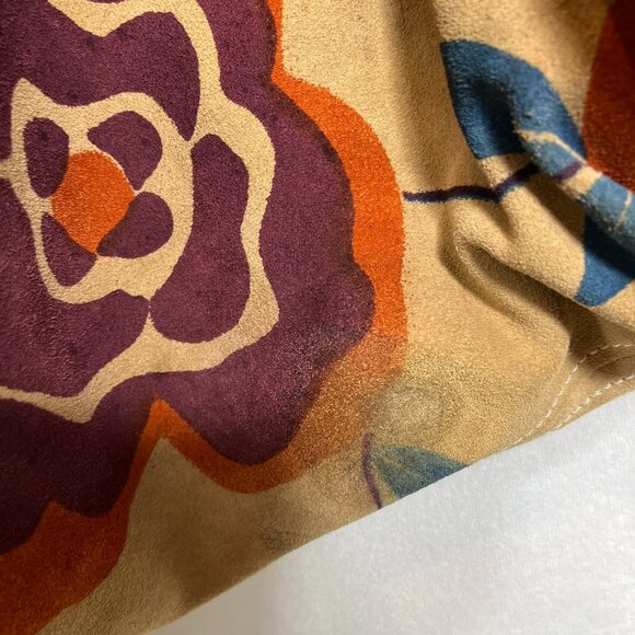 CAPO VERSO Floral Suede Shoulder Quality Bag made in Italy - Picture 6 of 7